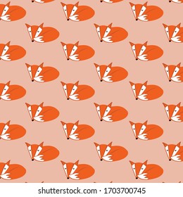 Sleeping Fox pattern with colorful background.