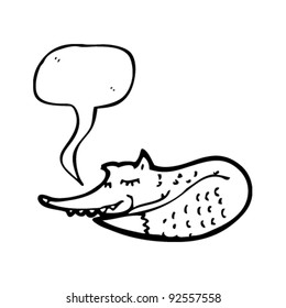 sleeping fox with speech bubble
