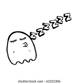 sleeping ghost cartoon