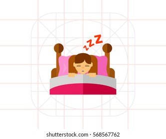 Sleeping Girl Icon