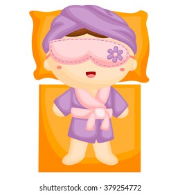 Sleeping girl at the spa