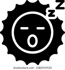 sleeping glyph icon illustration vector