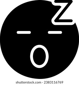 vector de ilustración de icono de glifo dormido