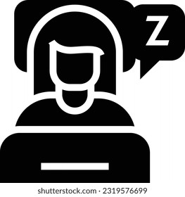Icono de glifo durmiente - Icono único, vector