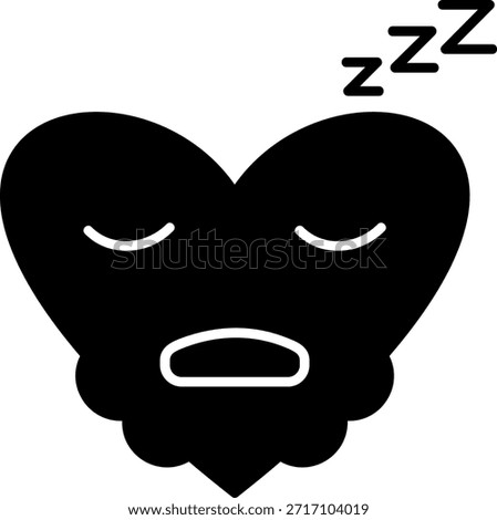 Sleeping Glyph Style Icon Design