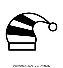 Sleeping Hat icon Black and white logo