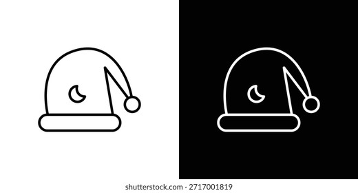 Ícone Sleeping Hat - Estilo de linha. design de modelo de símbolo