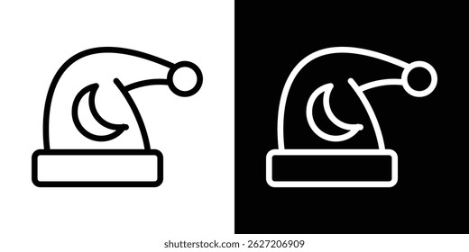 Sleeping Hat icon. Logotype vector set