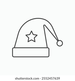 Sleeping hat icon set in blackthin line style.