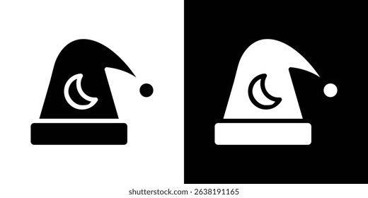 Sleeping Hat icon in solid flat trendy design style.