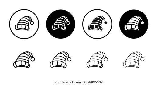 Sleeping hat icon Symbol mark in filled style