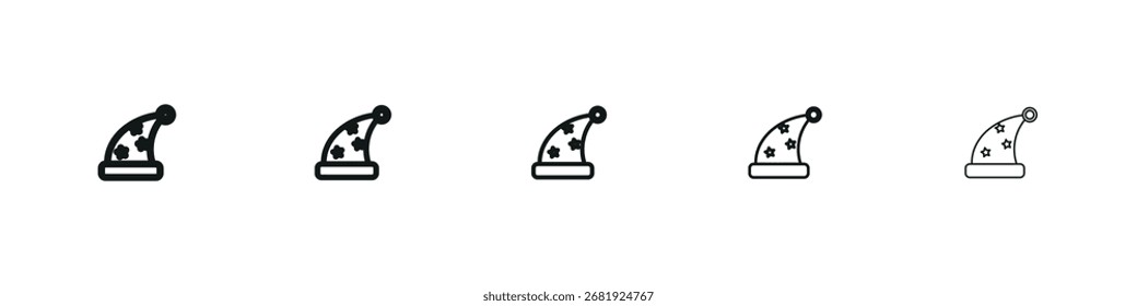 Icono de sombrero de dormir Conjunto de contorno de Vector Ilustración Signo