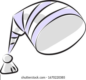 Sleeping hat, ilustración, vector sobre fondo blanco.
