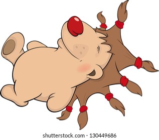 Sleeping hedgehog cartoon