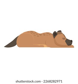 Sleeping hyena icon cartoon vector. Cute animal. Wild savanna