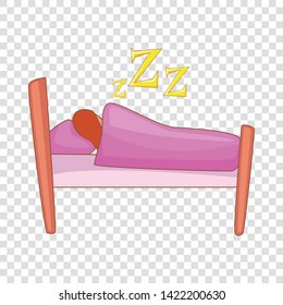 Sleeping icon. Cartoon illustration of sleeping vector icon for web