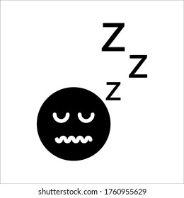 Sleeping icon design on white background