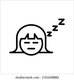 Diseño de iconos durmientes sobre fondo blanco