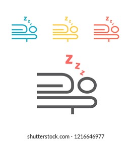 Sleeping icon design. Vector sign for web graphic.