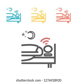 Sleeping icon design. Vector sign for web graphic.