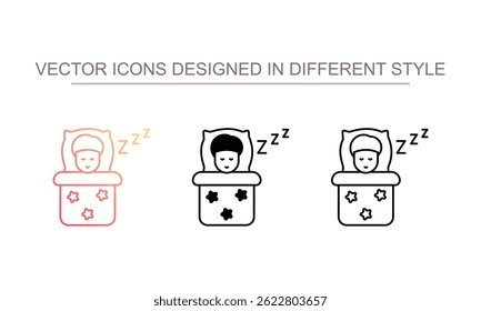 Sleeping icon design with white background stock illustration