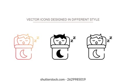 Sleeping icon design with white background stock illustration