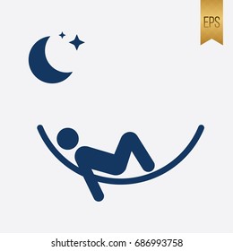 Icono Dormido Aislado. Relax Symbol 