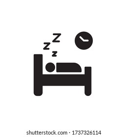 sleeping icon glyph vector. isolated on white background