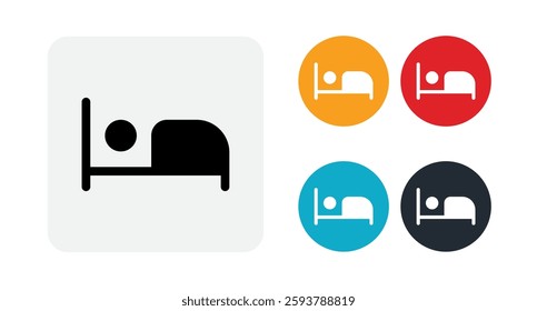 Sleeping icon illustration isolated vector sign symbol