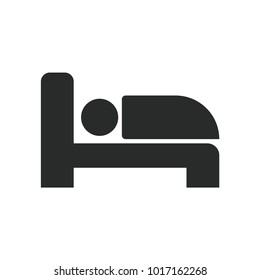 Sleeping icon isolated on white background. Bed symbol modern, simple, vector, icon for website design, mobile app, ui. Vector Illustration