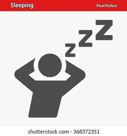 Sleeping Icon. Professional, pixel perfect icons optimized for both large and small resolutions. EPS 8 format.