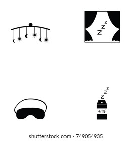 sleeping icon set