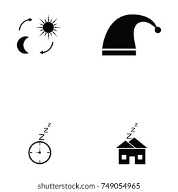 sleeping icon set
