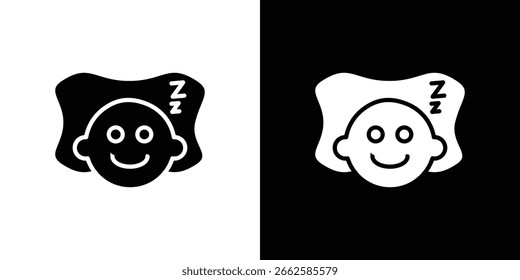 Conjunto de iconos para dormir en estilo glifo negro. Ilustración vectorial de colección de silueta.