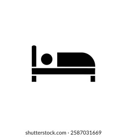 sleeping icon Simple thin line logo