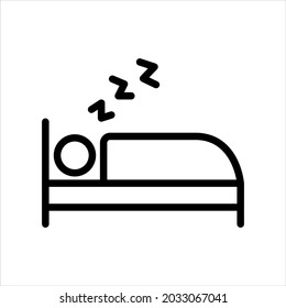 Sleeping icon vector graphic illustration