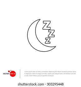 Sleeping icon - Vector Illustration