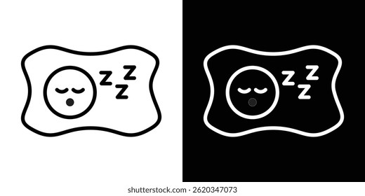 Sleeping icon vector for web and mobile app. Symbol isolated.