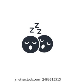 sleeping icon. vector.Editable stroke.linear style sign for use web design,logo.Symbol illustration.