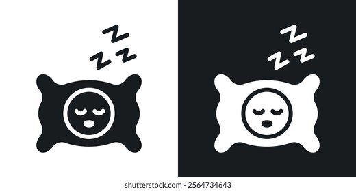 Sleeping icons in flat syle