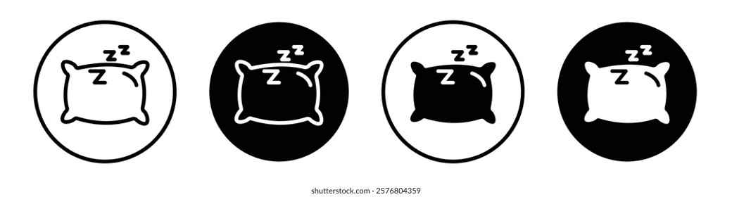 Sleeping icons vector pack for web designs