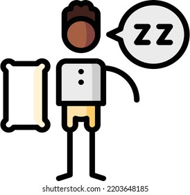 sleeping isolated design element stock illustration. Vector on a white background