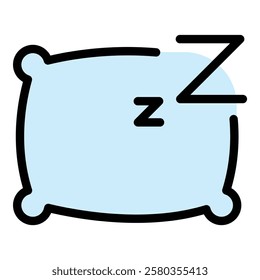 Sleeping jet lag icon. Outline Sleeping jet lag vector icon for web design isolated on white background color flat