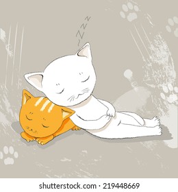 Sleeping kittens