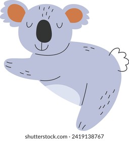 Ilustración del vector animal de Koala durmiente