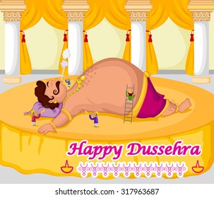 Sleeping Kumbhakarna for Dussehra in vector