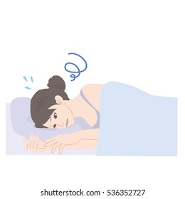 Sleeping lady illustration