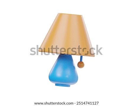 Sleeping lamp icon 3d render illustration