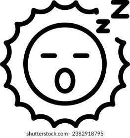 sleeping line icon illustration vector