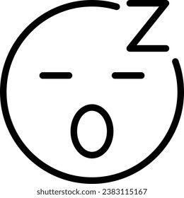 sleeping line icon illustration vector